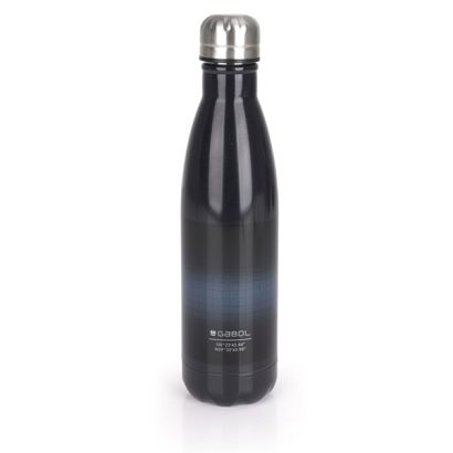 GOURDE EN ACIER INOXIDABLE - LION - BLEU MARINE